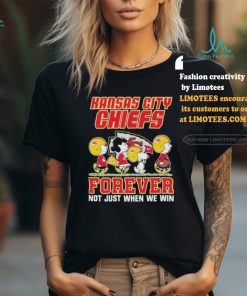 Official Peanuts Characters Walking Kansas City Chiefs Forever Not Just When We Win Shirt