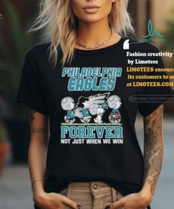 Official Peanuts Characters Walking Philadelphia Eagles Forever Not Just When We Win Shirt