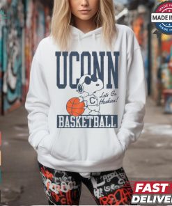 Official Peanuts x UConn Snoopy Basketball Let’s Go Huskies t shirt