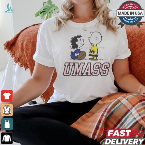 Official Peanuts x UMass Lucy Charlie Brown Football Graphic t shirt