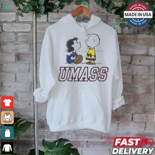 Official Peanuts x UMass Lucy Charlie Brown Football Graphic t shirt