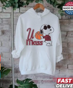 Official Peanuts x UMass Snoopy Basketball t shirt