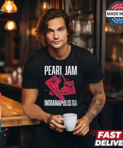 Official Pearl Jam Indianapolis Indiana Event Tee At Ruoff Music Center On August 26th 2024 Sneaker Artwork Two Sides Unisex T Shirt