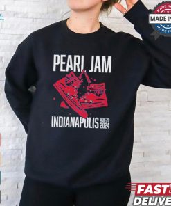 Official Pearl Jam Indianapolis Indiana Event Tee At Ruoff Music Center On August 26th 2024 Sneaker Artwork Two Sides Unisex T Shirt