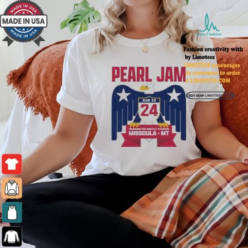 Official Pearl Jam Show In Missoula Montana At Washington Grizzly Stadium On August 22 2024 Two Sides Unisex T Shirt