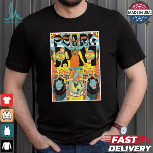 Official Pearl Jam With Glen Hansard Chicago Illinois August 29 and 31 2024 Wrigley Field Poster shirt