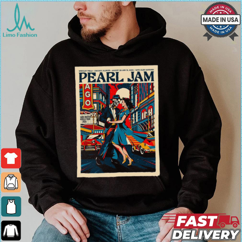 Official Pearl Jam Wrigley Field Chicago Illinois Aug 29 and 31 2024 With Glen Hansard Poster shirt Official Pearl Jam Wrigley Field Chicago Illinois Aug 29 and 31 2024 With Glen Hansard Poster shirt