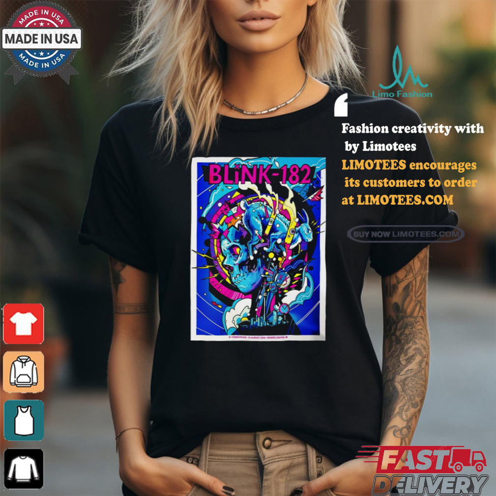 Official Poster Blink 182 Aug 15 2024 Rogers Centre in Toronto ON t shirt Official Poster Blink 182 Aug 15 2024 Rogers Centre in Toronto ON t shirt