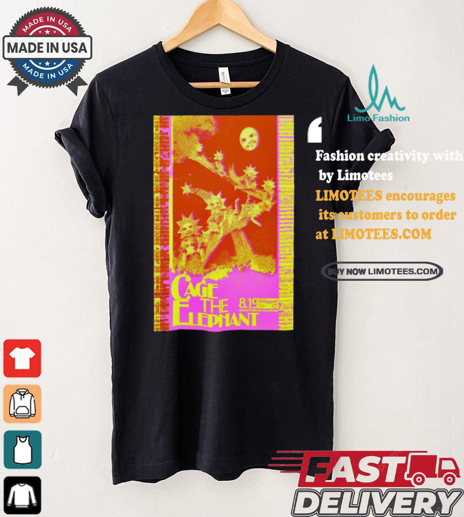 Official Poster Cage The Elephant Aug 19 2024 Hartford HealthCare Amphitheater in Bridgeport CT t shirt Official Poster Cage The Elephant Aug 19 2024 Hartford HealthCare Amphitheater in Bridgeport CT t shirt