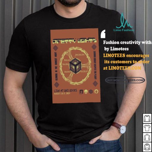 Official Poster Pretty Lights Aug 2 3 2024 Live At Red Rocks In Morrison CO t shirt