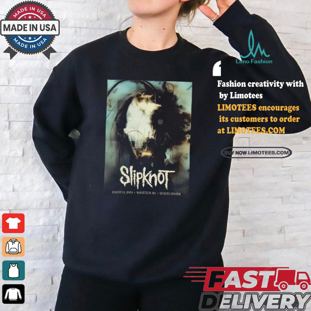 Official Poster Slipknot August 15 2024 Xfinity Center In Mansfield MA t shirt Official Poster Slipknot August 15 2024 Xfinity Center In Mansfield MA t shirt