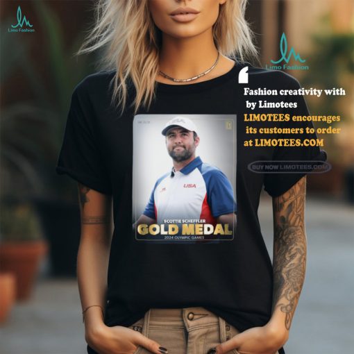 Official Poster Team USA Golf Scottie Scheffler Gold Medal Olympic Games 2024 t shirt