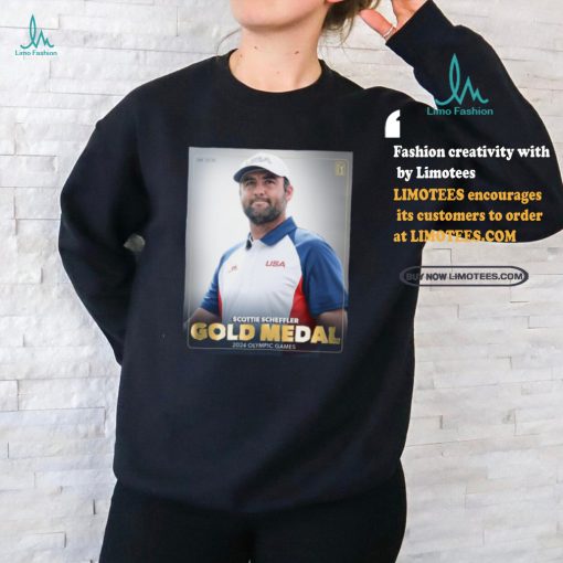 Official Poster Team USA Golf Scottie Scheffler Gold Medal Olympic Games 2024 t shirt