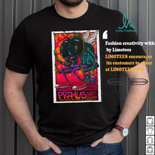 Official Primus August 1 2024 Everwise Amphitheater Indianapolis, IN Poster T Shirt