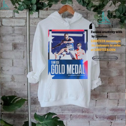 Official Rai Benjamin Team USA Gold Medal 400m Hurdles Paris Olympic 2024 Poster t shirt