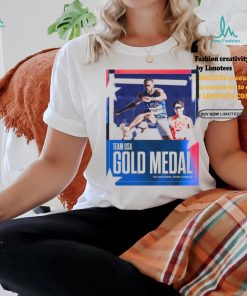 Official Rai Benjamin Team USA Gold Medal 400m Hurdles Paris Olympic 2024 Poster t shirt