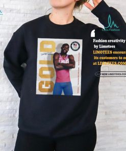 Official Rai Benjamin Team USA Gold Medal Men’s 400m Hurdles Olympic Games Paris 2024 Signature Poster t shirt