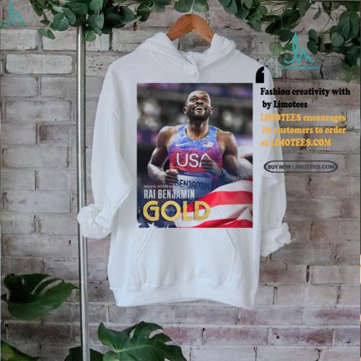 Official Rai Benjamin Team USA Gold Medal Men’s 400m Hurdles Paris Olympic 2024 Poster t shirt