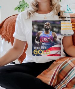 Official Rai Benjamin Team USA Gold Medal Men’s 400m Hurdles Paris Olympic 2024 Poster t shirt