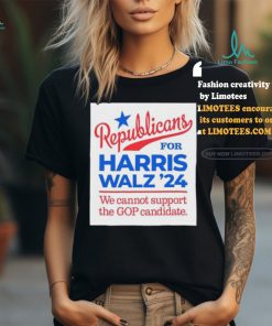 Official Republicans For Harris Walz, We Can’t Support The GOP Candidate Shirt