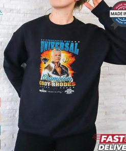 Official Ripple Junction Black Cody Rhodes Undisputed WWE Universal Champion Signature Graphic t shirt