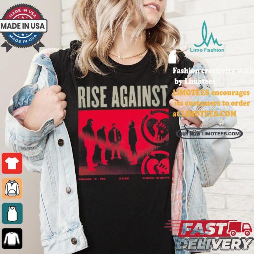 Official Rise Against Band Photo Chicago, Il USA 2024 t shirt