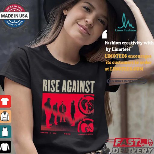 Official Rise Against Band Photo Chicago, Il USA 2024 t shirt