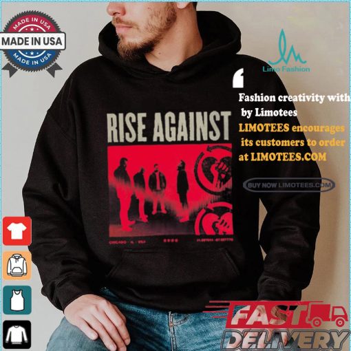 Official Rise Against Band Photo Chicago, Il USA 2024 t shirt