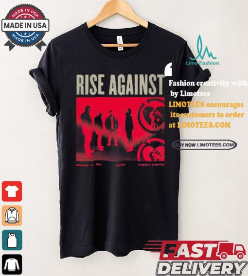 Official Rise Against Band Photo Chicago, Il USA 2024 t shirt