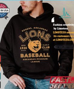 Official Rogers lions arKansas vintage defunct baseball teams T shirt