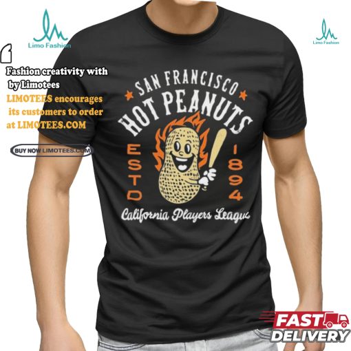 Official San francisco hot Peanuts California vintage defunct baseball teams T shirt