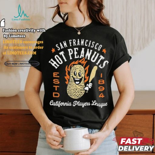 Official San francisco hot Peanuts California vintage defunct baseball teams T shirt