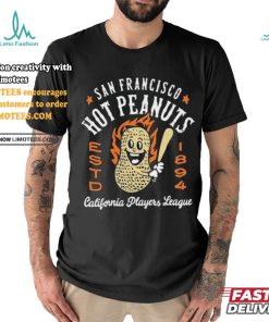 Official San francisco hot Peanuts California vintage defunct baseball teams T shirt