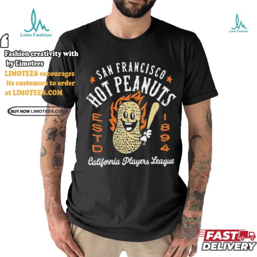 Official San francisco hot Peanuts California vintage defunct baseball teams T shirt