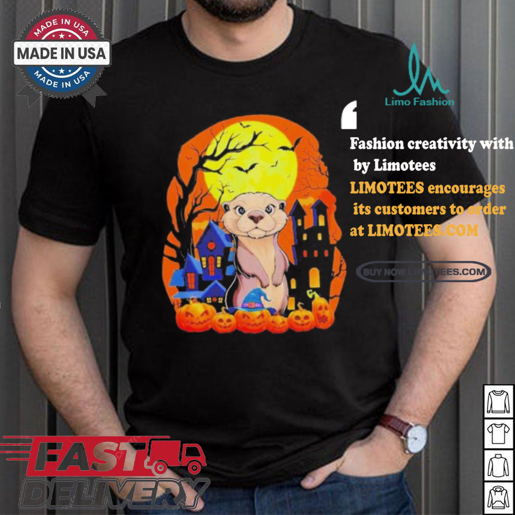 Official Sea otter with pumpkins halloween T shirt Official Sea otter with pumpkins halloween T shirt