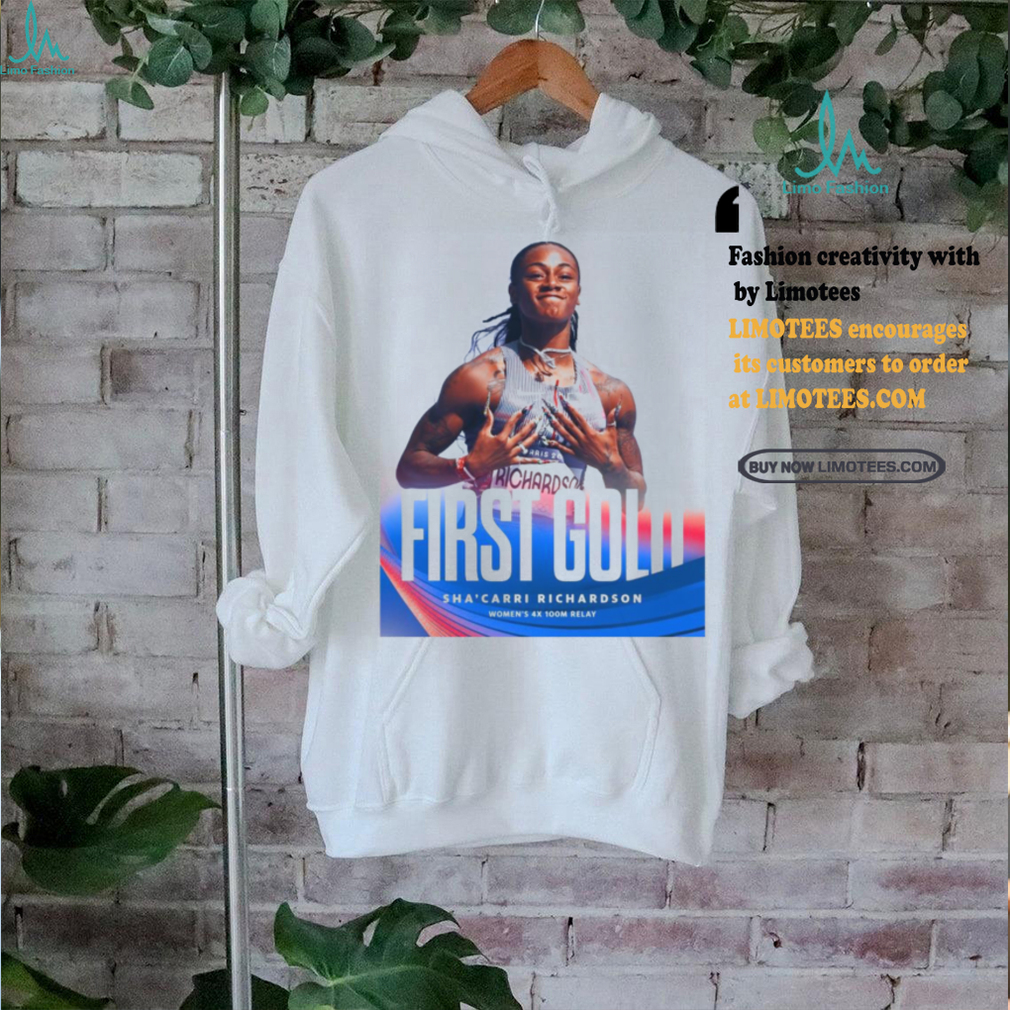 Official Sha’Carri Richardson Team USA Women’s 4x100M Relay First Gold Medal Paris Olympic 2024 Poster t shirt Official Sha’Carri Richardson Team USA Women’s 4x100M Relay First Gold Medal Paris Olympic 2024 Poster t shirt