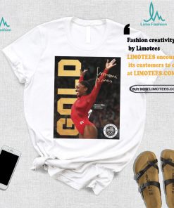 Official Simone Biles is golden again Gymnastics Women’s Vault Team USA Olympic Paris 2024 poster t shirt