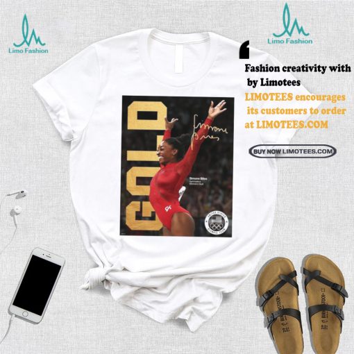 Official Simone Biles is golden again Gymnastics Women’s Vault Team USA Olympic Paris 2024 poster t shirt
