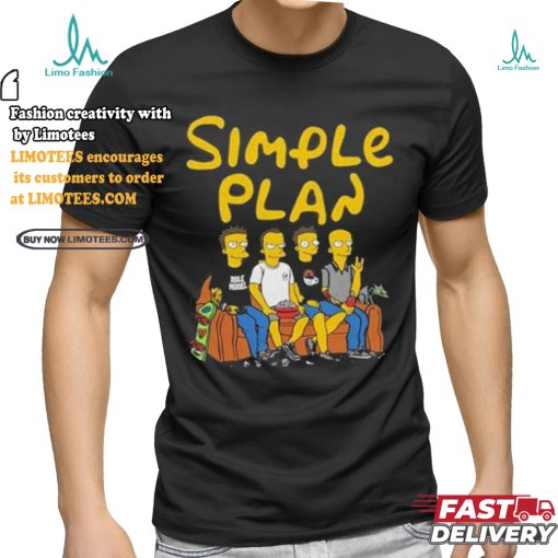 Official Simple plan Simpsons north American tour 2024 shirt