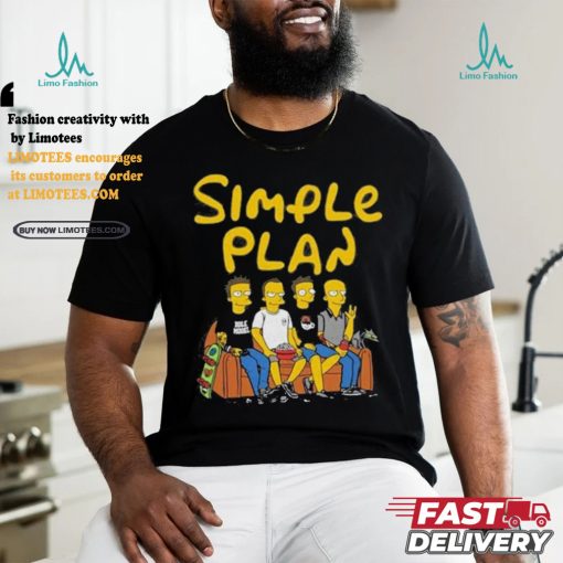 Official Simple plan Simpsons north American tour 2024 shirt
