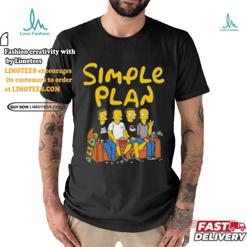 Official Simple plan Simpsons north American tour 2024 shirt