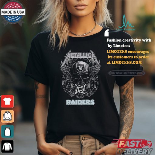 Official Skull Metallica Las Vegas Raiders World Tour 2024 Shirt