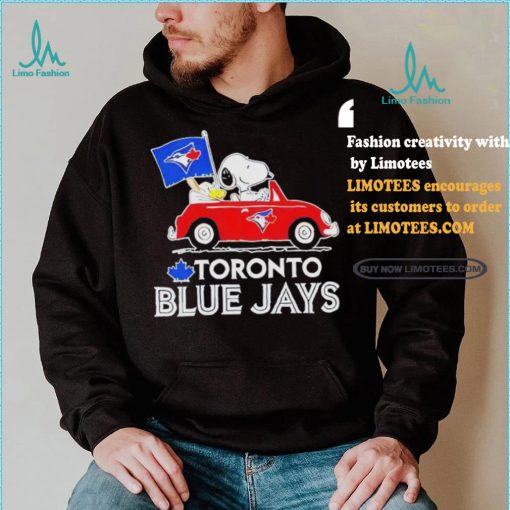 Official Snoopy And Woodstock Driving Car Toronto Blue Jays T Shirt