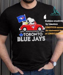 Official Snoopy And Woodstock Driving Car Toronto Blue Jays T Shirt
