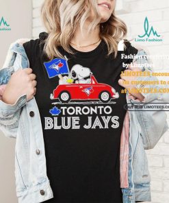 Official Snoopy And Woodstock Driving Car Toronto Blue Jays T Shirt