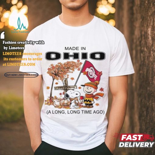 Official Snoopy Charlie Brown Made In Ohio A Long Long Time Ago T Shirt