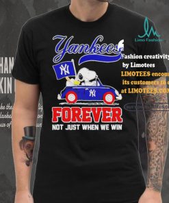 Official Snoopy Drives Car New York Yankees Flag Forever Not Just When We Win T Shirt