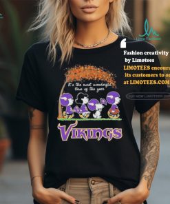 Official Snoopy Peanuts Minnesota Vikings Fall Is Wonderful Time Of The Years T Shirt