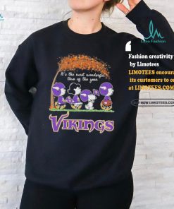 Official Snoopy Peanuts Minnesota Vikings Fall Is Wonderful Time Of The Years T Shirt