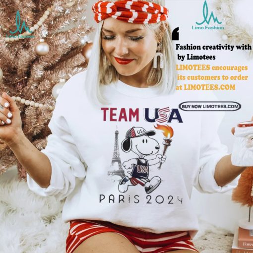 Official Snoopy Team USA Olympic Paris 2024 T Shirt